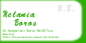 melania boros business card